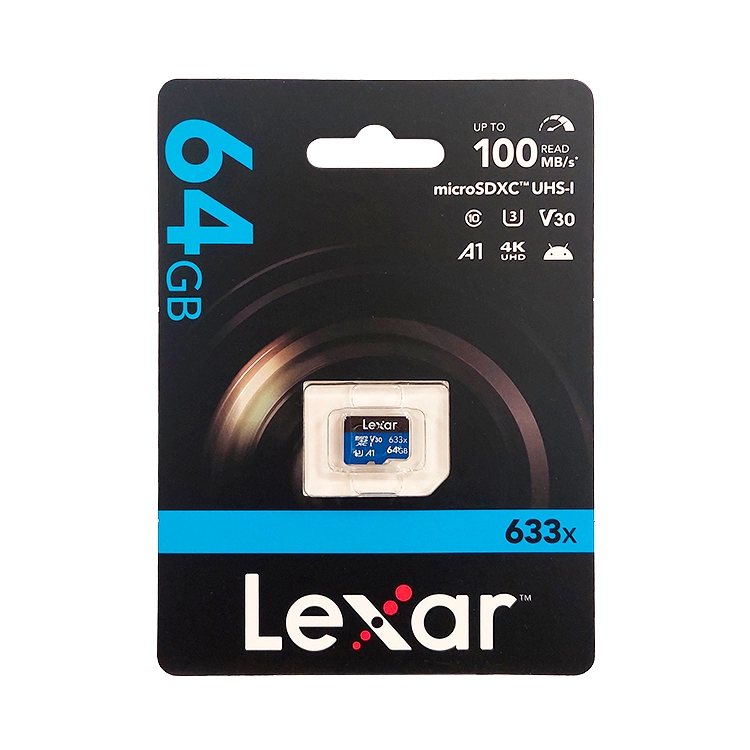 Tarjeta de Memoria Lexar Micro SD 633X 64GB Clase 10 Art.LMS0633064G-BNNNG